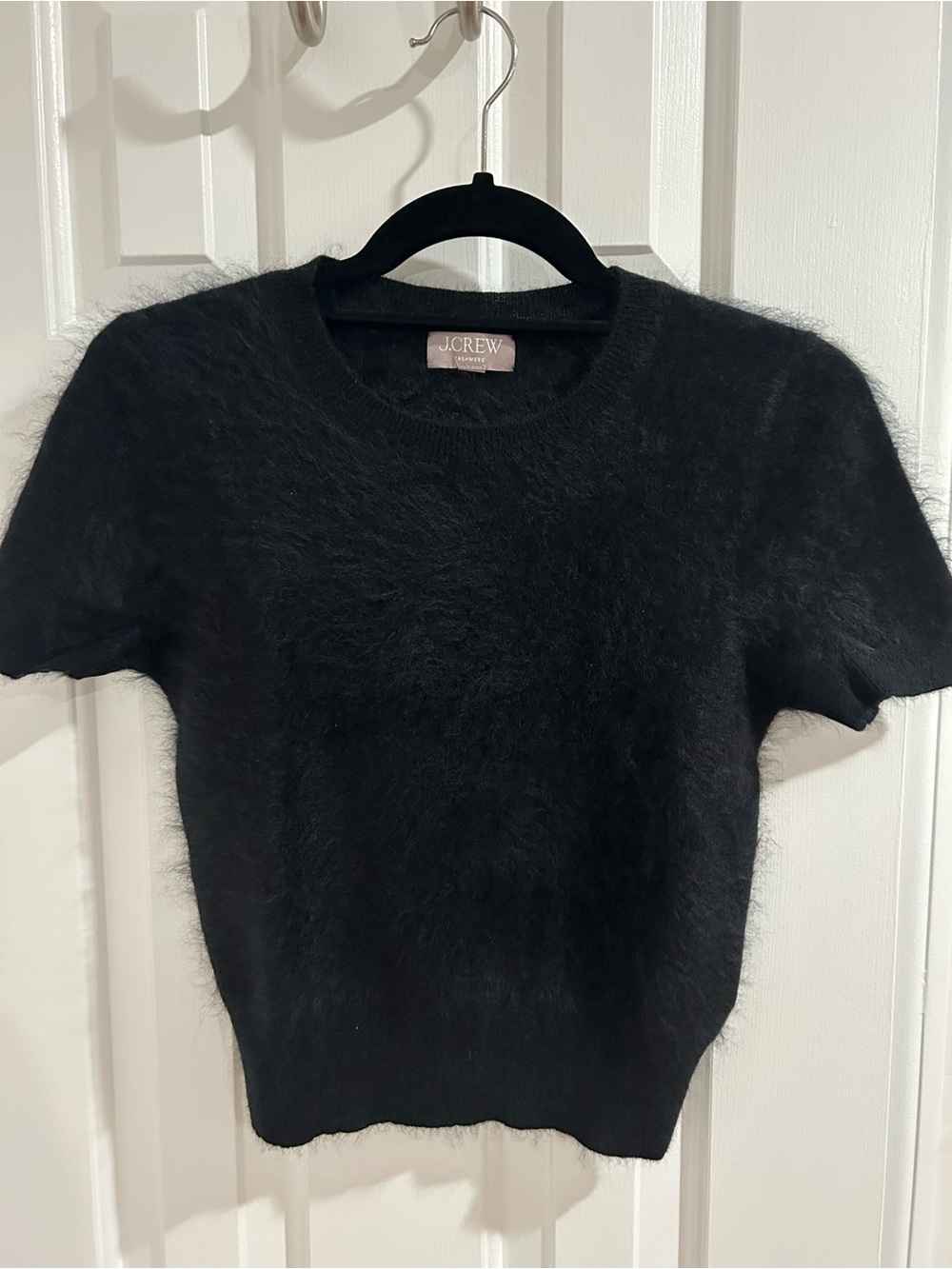 J.Crew Black Brushed Cashmere Tee Sweater XXS